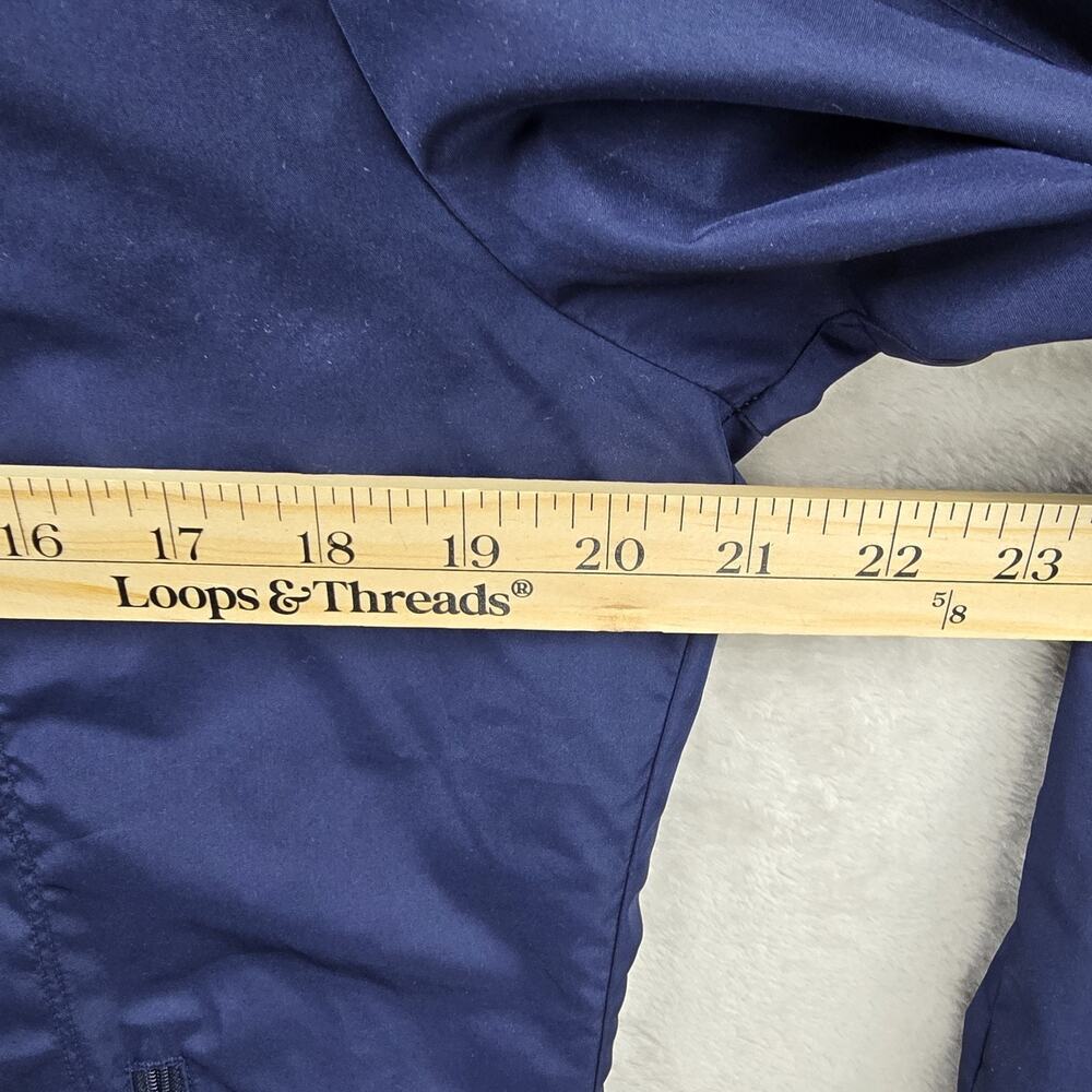 Alo Yoga Windbreaker Jacket Women's Large Blue Lightweight Full Zip Reflective - Picture 11 of 12
